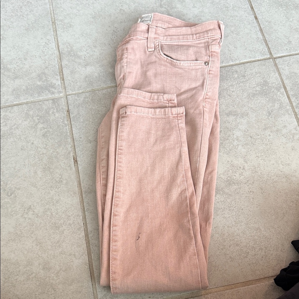 Current/Elliott Light Pink Skinny Jeans